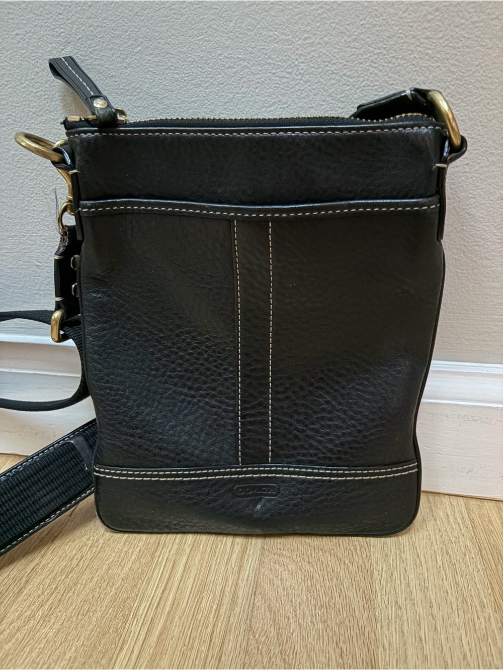 Coach Black Crossbody Leather Shoulder Bag - Picture 4 of 6